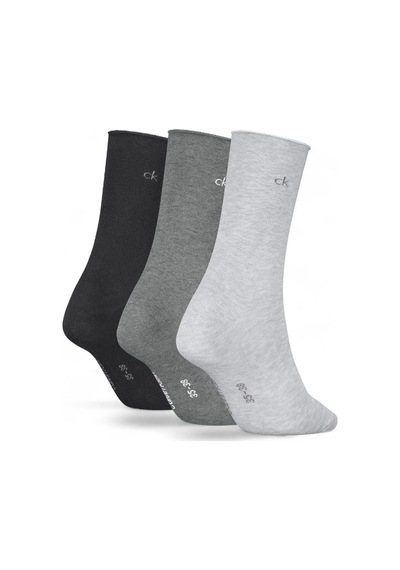 Calvın Kleın Unisex Marka Logolu Günlük Kullanıma Uygun Gri Çorap C701234368 005