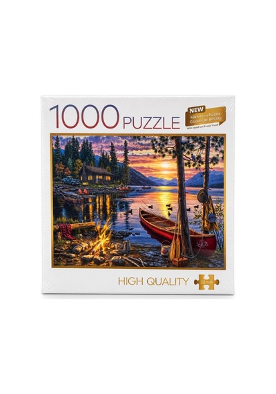 1000 Parça Gizemli Kamp Ateş Manzarası Puzzle 48 X 68 Cm Yüksek Baskı Kaliteli Puzzle