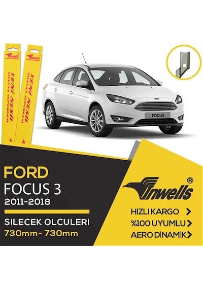 Ford Focus 3 İnwells Muz Silecek Takımı 2012-2018 Koku