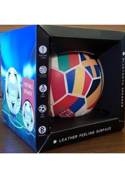 Doppler Büyük Boy Ülkeler Futbol Topu Bluetooth Hoparlör