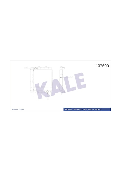 KALE OTO Radyatör 0404052PA Su Radyatörü J9 J7 Tropık Yeni Model 2 Sıra Et Bakır