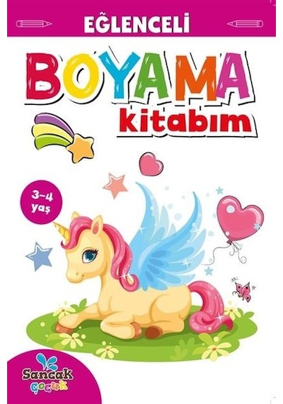 Eğlenceli Boyama Kitabım - Pembe Kitap- Sancak Çocuk