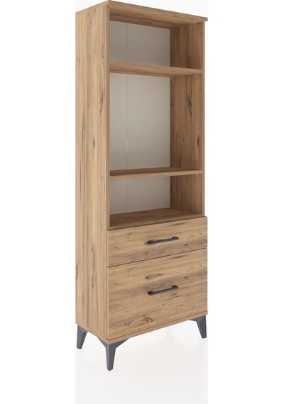 Arges Dolap 3 Raflı 2 Çekmeceli 60x30x163 Çam-çam Atlas Çam