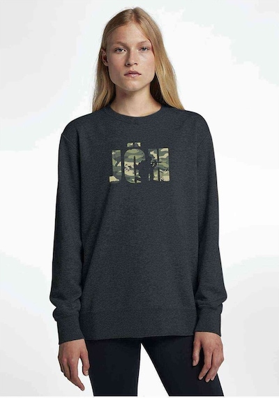 Jöh Kamuflaj Baskılı Füme Antrasit Kadın Sweatshirt (534623489)