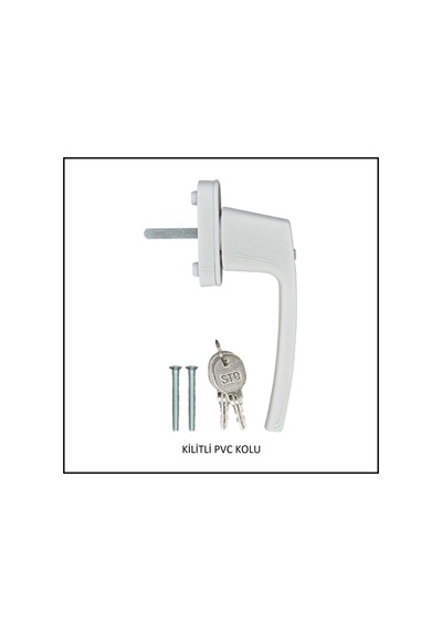 Pvc Doğrama Kolu, Alüminyum, Kilitli, Beyaz