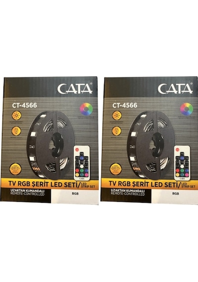 Cata Ct-4566 Tv Rgb Şerit Led Seti Kumandalı 2 Adet