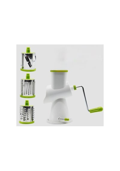 3 Başlıklı Manuel Çevirmeli Ergonomik Rondo-rende Seti,değiştirilebilir Bıçaklı Pratik Dilimleyici Diğer