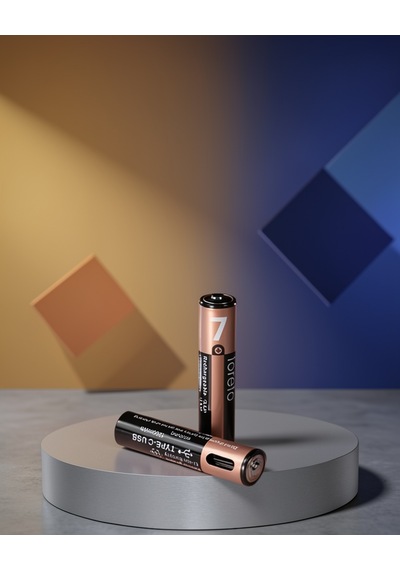 Usb Type-c Şarjlı Aaa Lityum Pil 1000+ Şarj Döngüsü