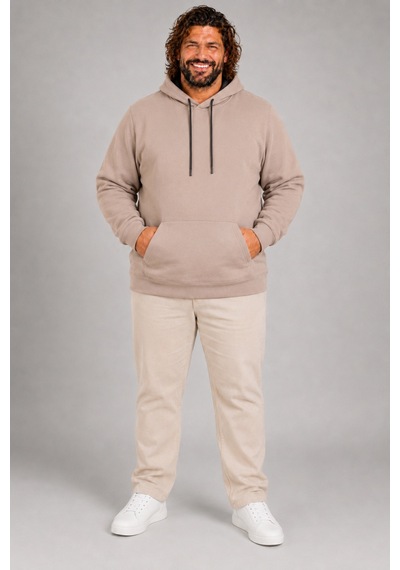 Moc Grande Mocgrande Büyük Beden Erkek Basic Sweat Kapüşonlu 11700 S.kahve
