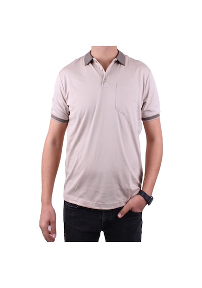 Twister Jeans Twister 2304 Bej Günlük Kısa Kol Normal Kesim Pamuklu Polo Yaka Erkek Tişört Bej