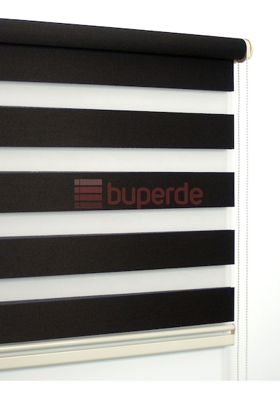 Buperde Koyu Kahverengi Acı Kahve Bambu Zebra Stor Perde