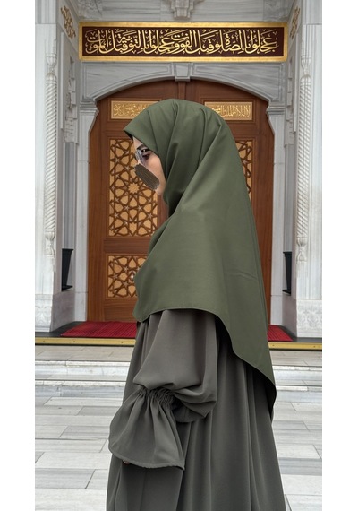 Qalortex Scarf Pamuklu Organik Modal Eşarp-haki