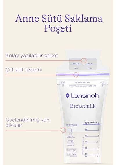 Lansinoh® Anne Sütü Saklama Poşeti 25 Adet