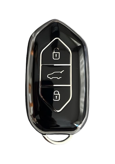 Autohan Keys Togg T10x T10f Akıllı Anahtar Kılıfı, 3 Tuşlu, Nano Koruma Siyah-gümüş