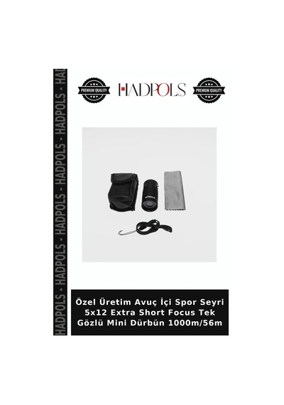 Özel Üretim Avuç İçi Spor Seyri 5x12 Extra Short Focus Tek Gözlü Mini Dürbün 1000m/56m