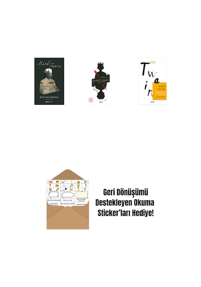 Toplu Kısa Öyküler Ciltli + Prens Ve Dilenci + Esrarengiz Yabancı + Okuma Sticker'ları