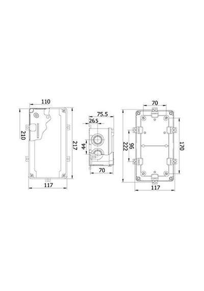 METE ENERJİ 40202005 110X210X70 Termoplastık Buat (Grı)