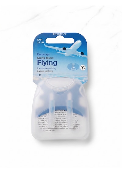 Swedsafe Flying Kulak Tıkacı, M/l Boyut, Basınç Dengeleyici, Uçuş Ve Seyahat İçin, Konforlu Kullanım