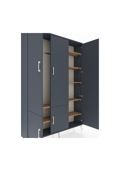 Arges Dolap 7 Raflı 5 Kapaklı Tek Askılı 132x30x195 Antrasit-antrasit/çam Antrasıt/atlas Çam Arges Dolap 7 Raflı 5 Kapaklı Tek Askılı 132x30x195 Antrasit-antrasit/çam Antrasıt/atlas Çam