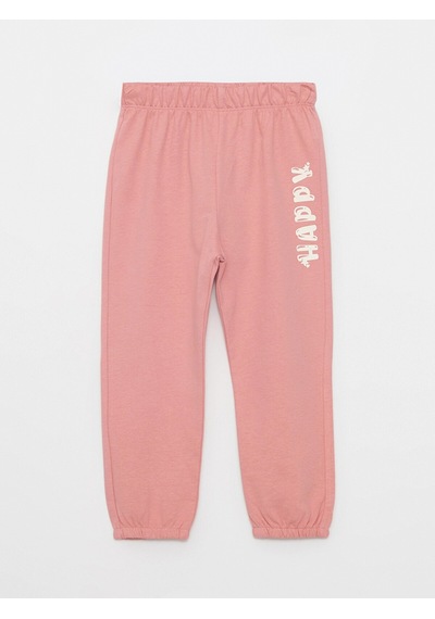 LC Waikiki Lcw Baby Pembe Beli Lastikli Baskılı Kız Bebek Eşofman Alt