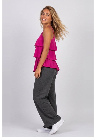 Fashion Friends Geniş Paça Gri Kadın Eşofman Altı 26k0090k1