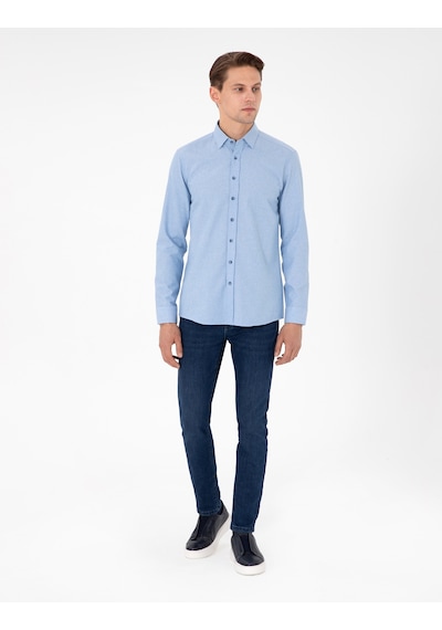 Pierre Cardin Erkek Açık Mavi Gömlek Desenli 50298878-vr003 Açık Mavi