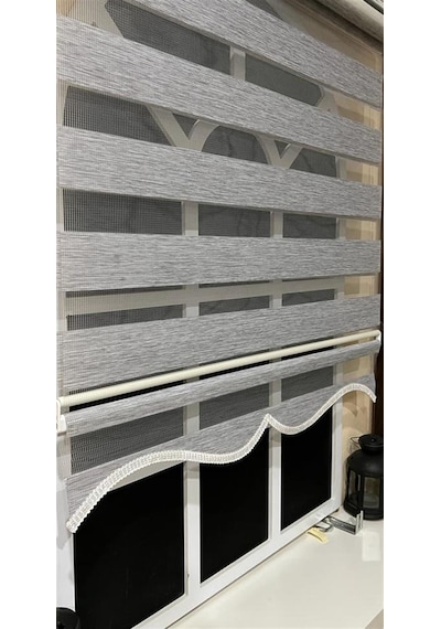 Zebra Stor Perde Gri Alüminyum Kasa Stb-400-v04