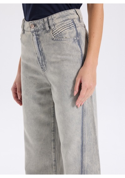 Boss Gri Kadın Lyocell Karışımlı Denim Pantolon 50542436