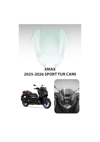 Yamaha Xmax Uyumlu Sport Tur Camı 2025-2026 Yeşil