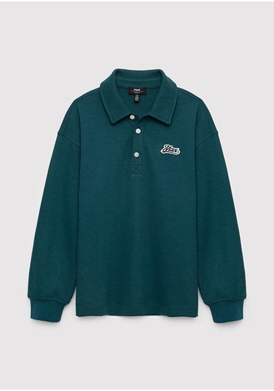 Mavi Patch Detaylı Loose Fit Yeşil Erkek Çocuk Sweatshirt 6s10193-71932