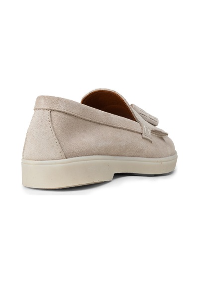 Deery Kadın Hakiki Süet Gri Püsküllü Loafer - 02042zgrıc01
