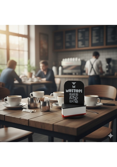 Qr Menü Standı Cheesecake Kakaolu-1 Adet /dijital Menü Modern Stand,qr Menü Masaüstü Standı,karekod Menü,kafe Menü 1 Adet