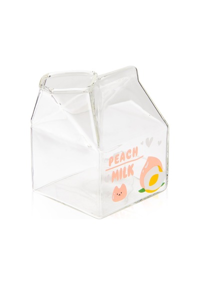 Kitchen Süt Şişesi Şekilli Cam Bardak - 350 Ml Renkli