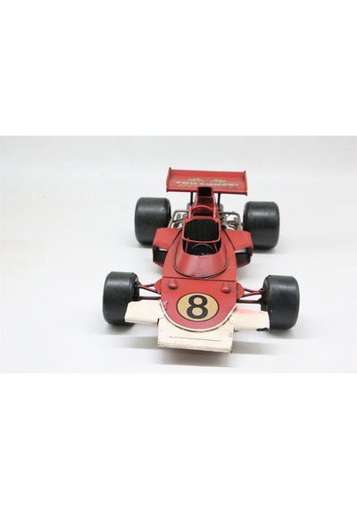 Dekoratif Metal Kırmızı Yarış Arabası Modeli Retro Tasarım, 33 Cm 9x33 Cm