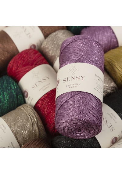 Premium Simli 200 Gr Polyester Makrome Ipi Mürdüm 2 Mm - 230 M Supla Ip Ve Çanta İpliği