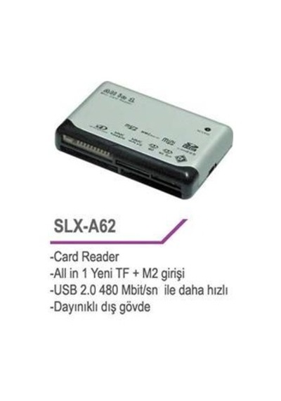 S-Link Slx-A62 Usb Harici Tf+M2 Kart Okuyucu