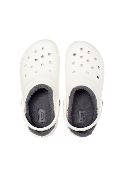 Crocs Classic Lined Clog Unisex Beyaz İçi Yünlü Günlük Terlik 203591-1om Beyaz