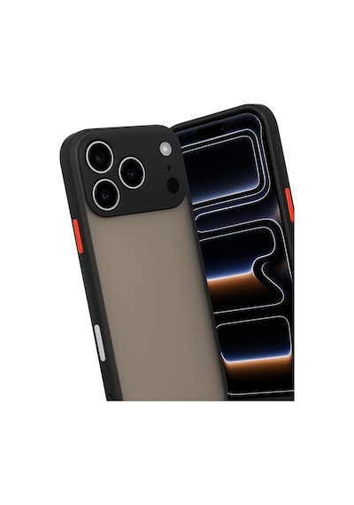 Flzdgnkr Newface Apple, Uyumlu iPhone 17 Pro Kılıf Montreal Silikon Kapak - Siyah