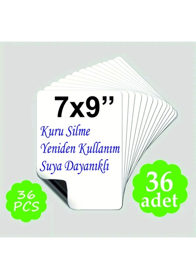 36'lı Beyaz Manyetik Magnet Kart, 6x9 Cm Yeniden Kullanılabilir Ve Su Geçirmez, Silinebilir Beyaz