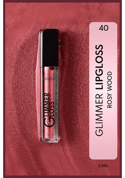 Note Cosmetics Glimmer Gloss Işıltılı Nemlendirici Dudak Parlatıcısı - 40 Rosy Wood