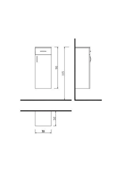 Denko Akyazı 35 Cm Mdf Beyaz Banyo Boy Dolabı Beyaz Denko Akyazı 35 Cm Mdf Beyaz Banyo Boy Dolabı Beyaz