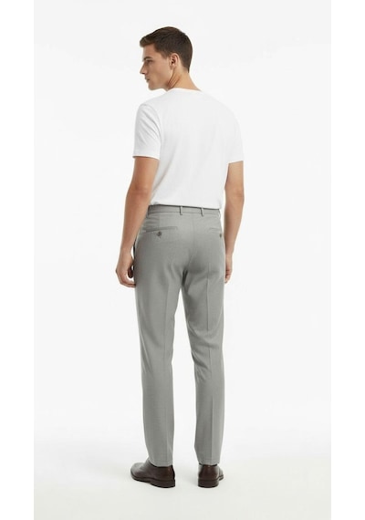 Plus Scorpion Erkek Kumaş Pantolon Slim Fit Siyah, Lacivert, Bej, Açık Gri, Antrasit, Vizon Esnek Rahat Klasik Pantolon Açık Gri