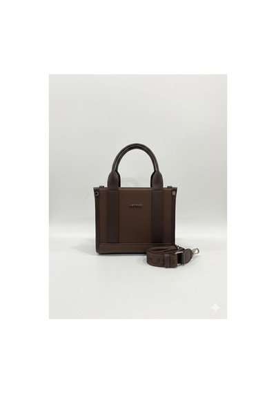 Genel Markalar Omuz Ve Çapraz Askılı Çanta 19x23 Cm Günlük Spor Kullanım Şık Mini Çanta Kahve
