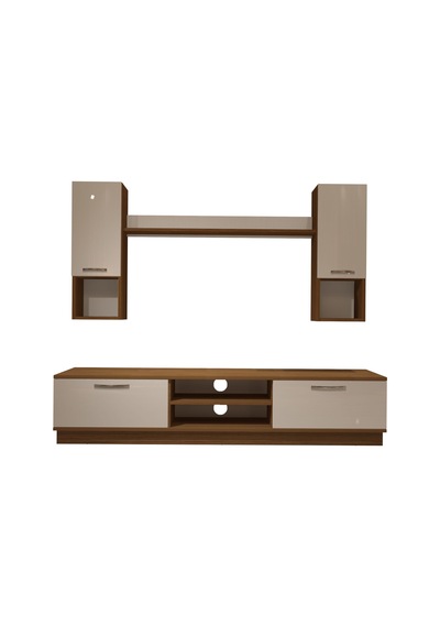 Decoraktiv Eko 5dab Mdf Dvd Tv Ünitesi Tv Sehpası - Ceviz Beyaz Ahşap - Beyaz