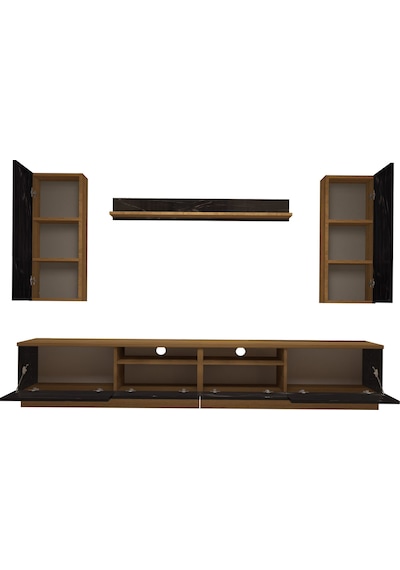 Decoraktiv Trendstyle 5220ds Mdf Tv Ünitesi Tv Sehpası Pera - Siyah Mermer
