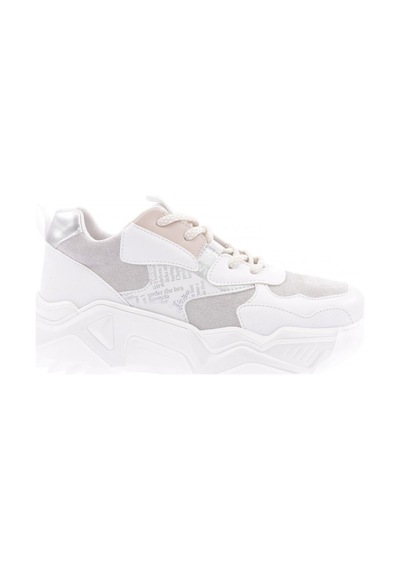 Dgn 65134-22y Kadın Bağcıklı Kalın Taban Sneakers Ayakkabı 65134-2027-R0198 Beyaz
