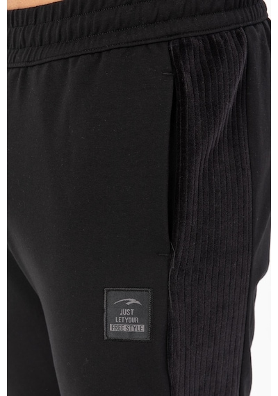Maraton Sportswear Regular Erkek Ribana Paça Basic Siyah Eşofman Altı 21806 Siyah