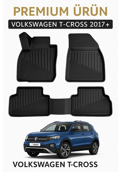 Volkswagen T-cross 2017+ Uyumlu 3d Havuzlu Oto Paspas Premium