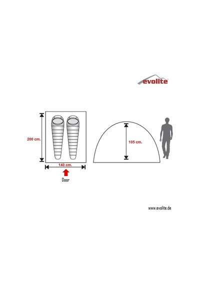 Evolite Trip Mono Dome 2 Kişilik Çadır Çok Renkli
