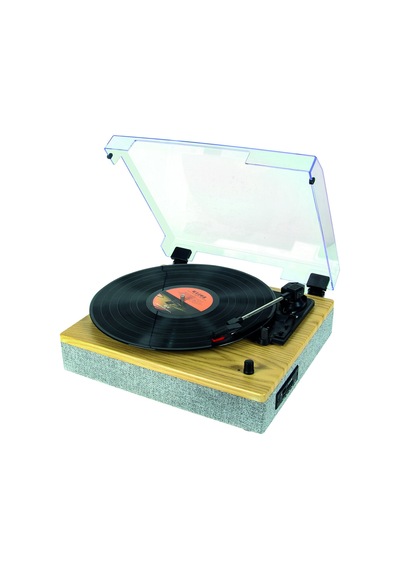 Pikap Bluetooth Hoparlör Long Pera Wooden Turntable
